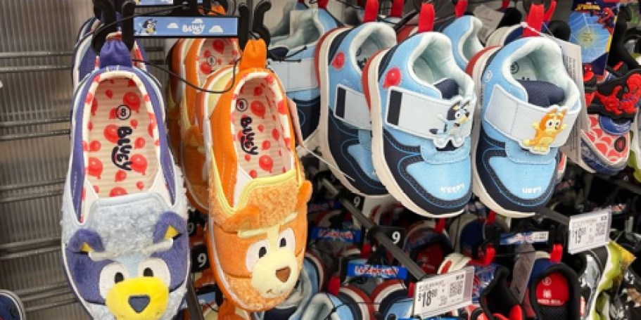 Kids Character Shoes from $7.99 on Walmart.com (Bluey, Stitch, Paw Patrol, & More)