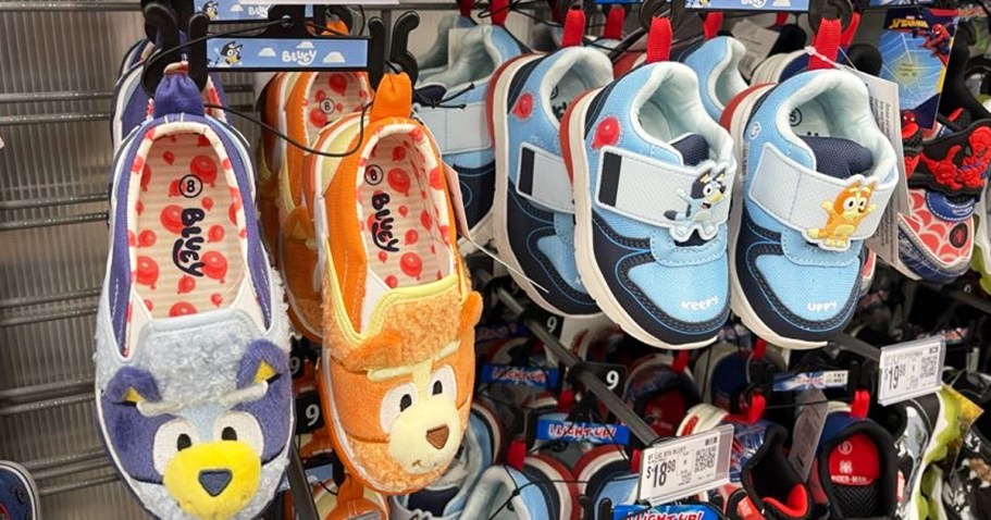 Kids Character Shoes from $7.99 on Walmart.com (Bluey, Stitch, Paw Patrol, & More)