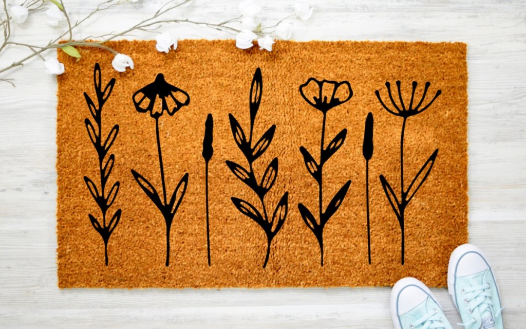 wild flower doormat