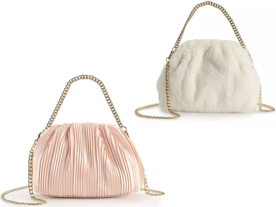 LC Lauren Conrad Molly Ruched Clutch