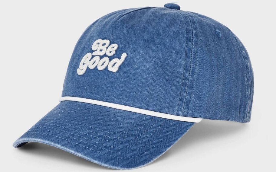 a mens blue baseball cap