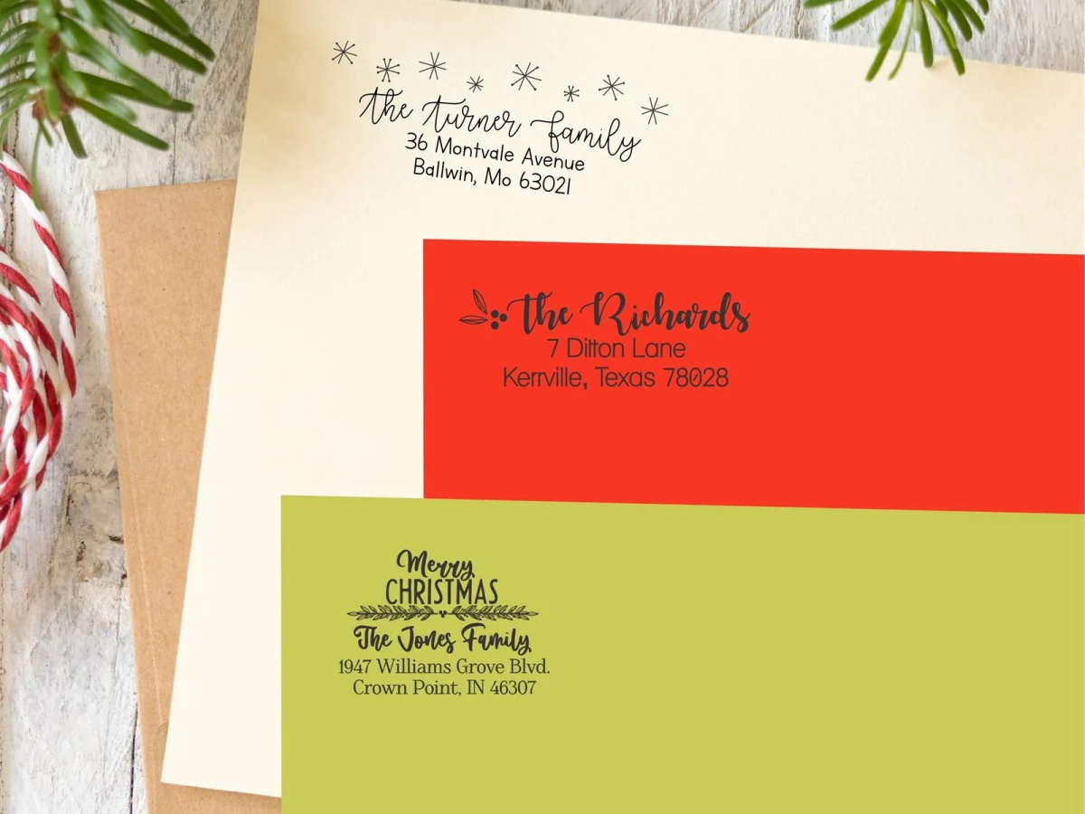 Holiday Address Stamps