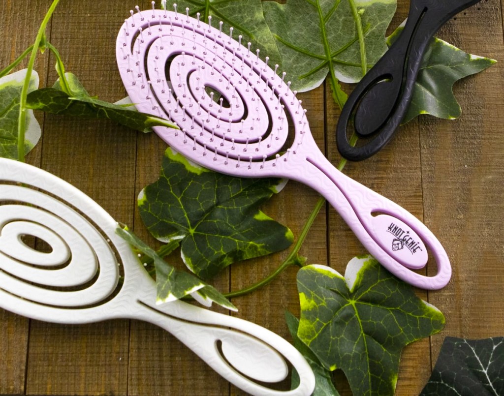 two knot genie hair brushes