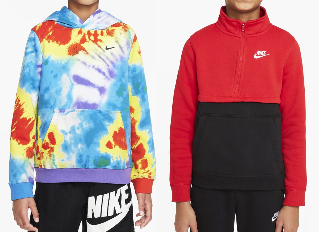 two nike boys sweatshirts