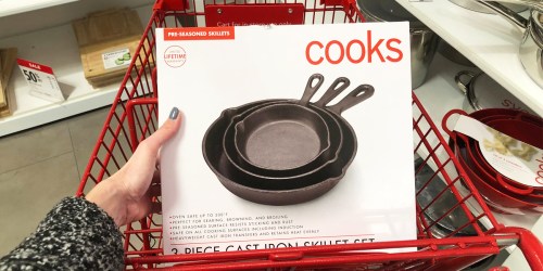 Cooks Cast Iron Pan Set Only $9.99 After JCPenney Rebate (Regularly $50) | Great Gift Idea