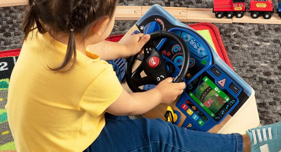 Melissa & Doug Vroom & Zoom Interactive Dashboard Steering Wheel Driving Toy
