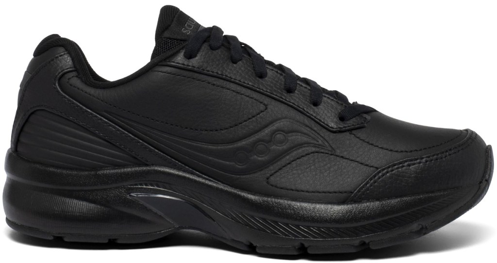 black saucony walking shoe