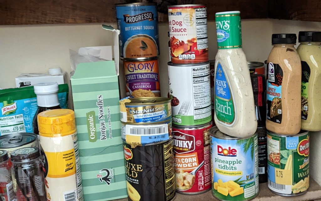 canned goods and condiments