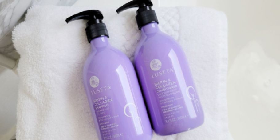 Luseta Biotin & Collagen Shampoo + Conditioner Set Only $17.99 Shipped on Amazon (Helps Thicken Hair)