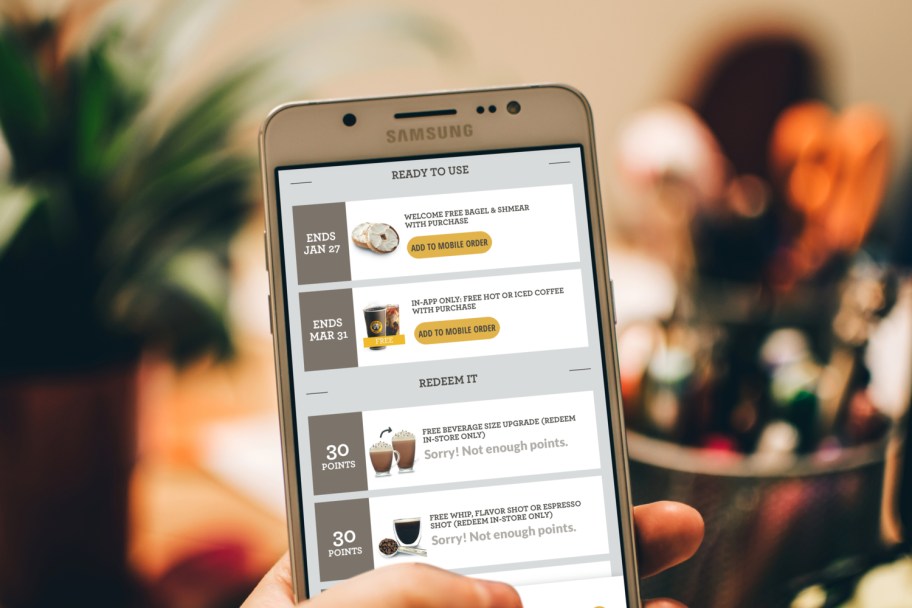 Einstein Bros. Bagels app is one of the apps that give you free food when you sign up