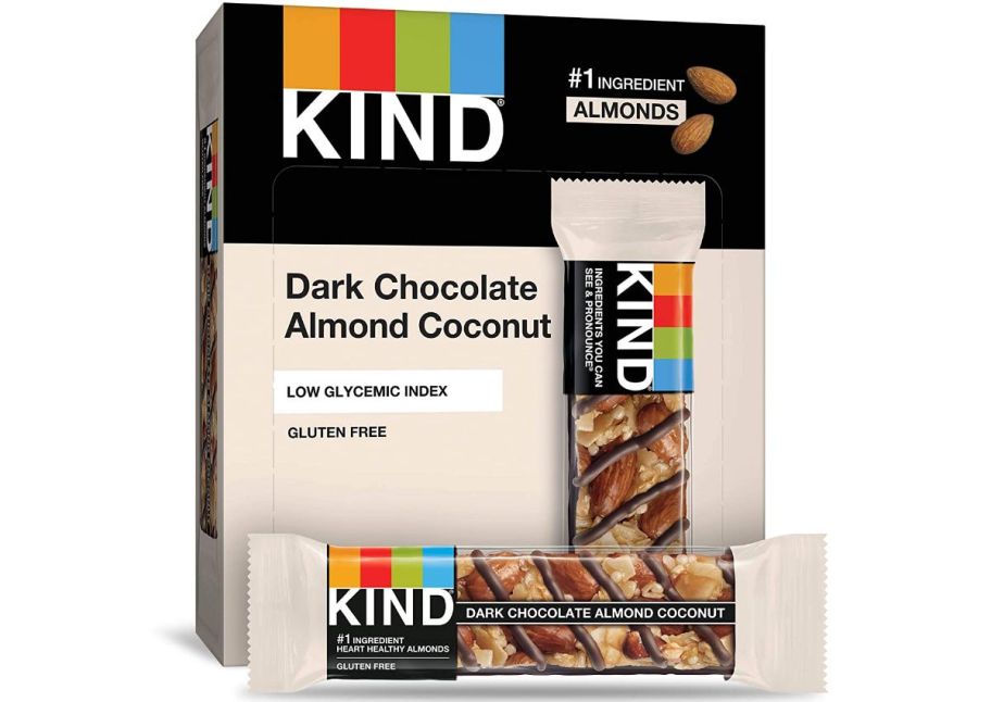 Kind bars dark chocolate coconut low glycemic index