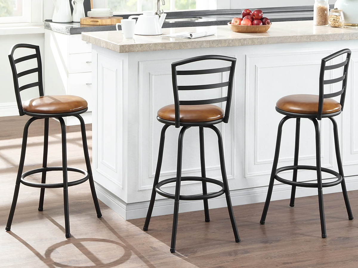 Stylish Adjustable Swivel Barstools 3-Pack Just $48 Shipped at Walmart ($16 Each)