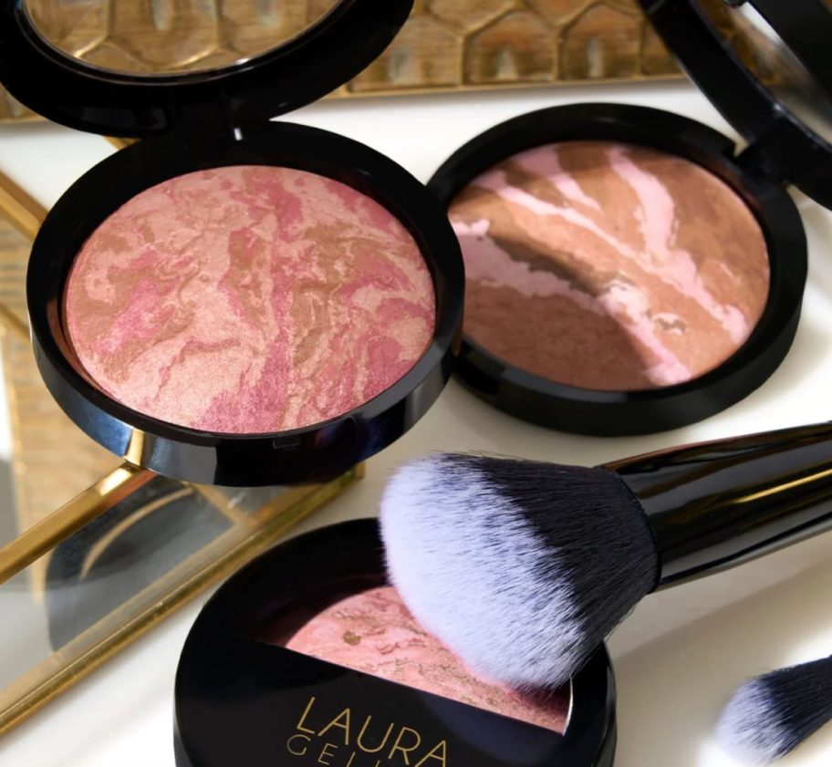 blush and bronze compact opened