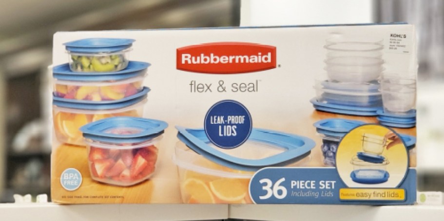 *HOT* Rubbermaid 36-Piece Food Storage Set Only $20 on Kohls.com (Regularly $65)