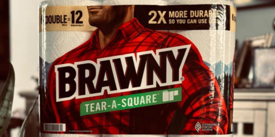 Brawny Tear-A-Square Paper Towels 12-Count Double Rolls Just $14.71 Shipped on Amazon