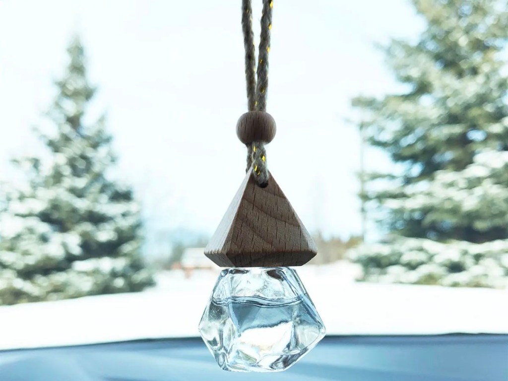 boho hanging diffuser in car