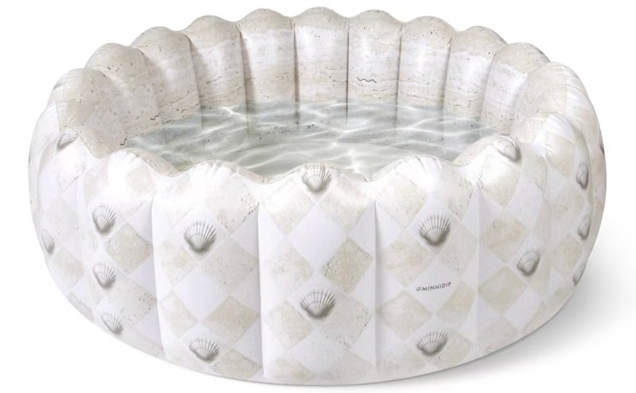 inflatable pool in shell print 