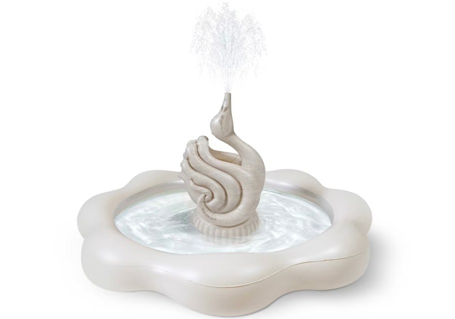 swan inflatable pool with fountain 