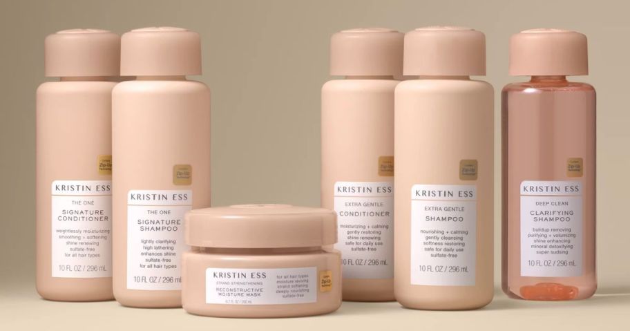 kristen ess hair care products on shelf