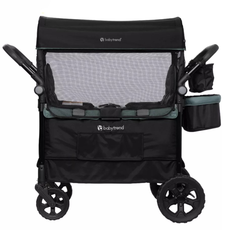 a black and grey baby stroller wagon