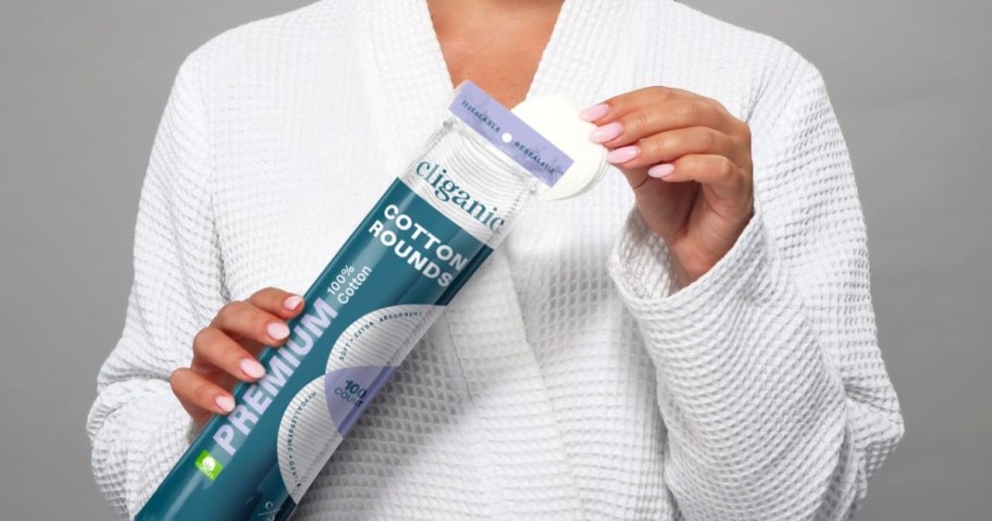 Cliganic Premium Cotton Rounds 100-Count