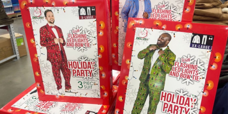 Men’s Christmas Suits Just $19.94 on SamsClub.com (Reg. $30) – Includes Flashing LED Lights & Bowtie!