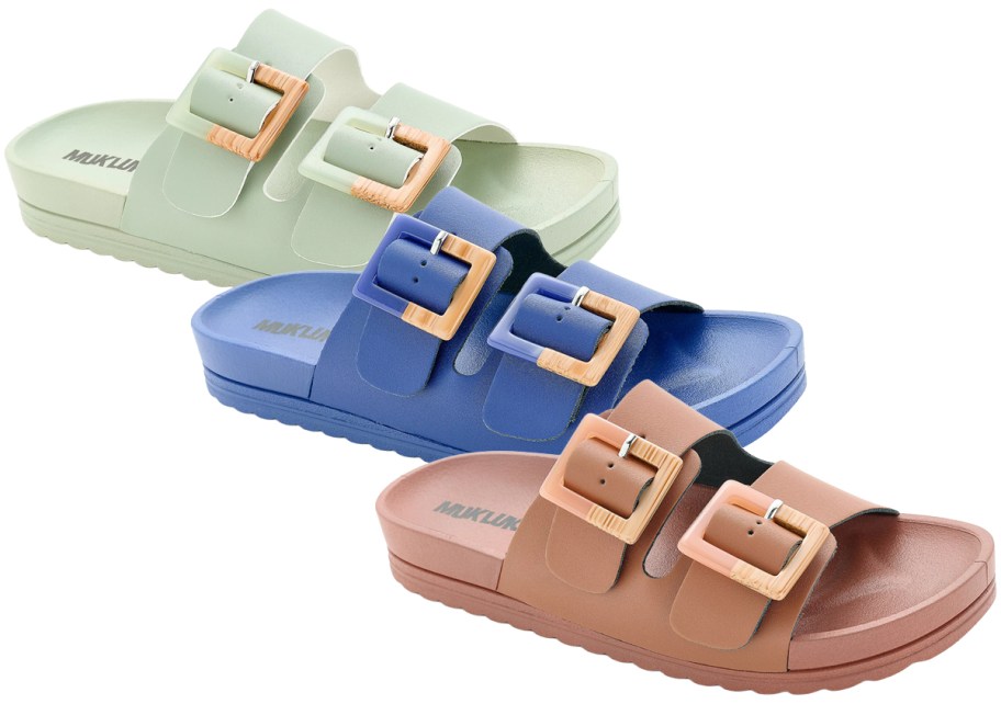 MUK LUKS Adjustable Slide Sandals