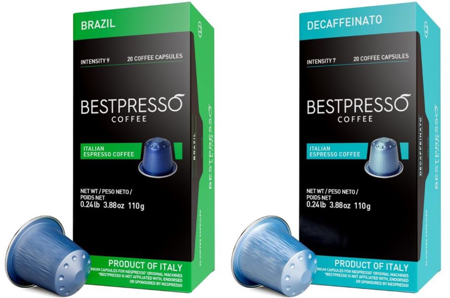 two 120 count boxes of coffee pods
