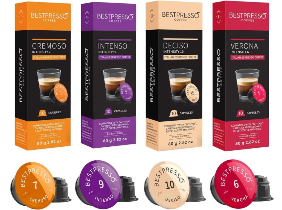 FOur 80 count boxes of coffee pods