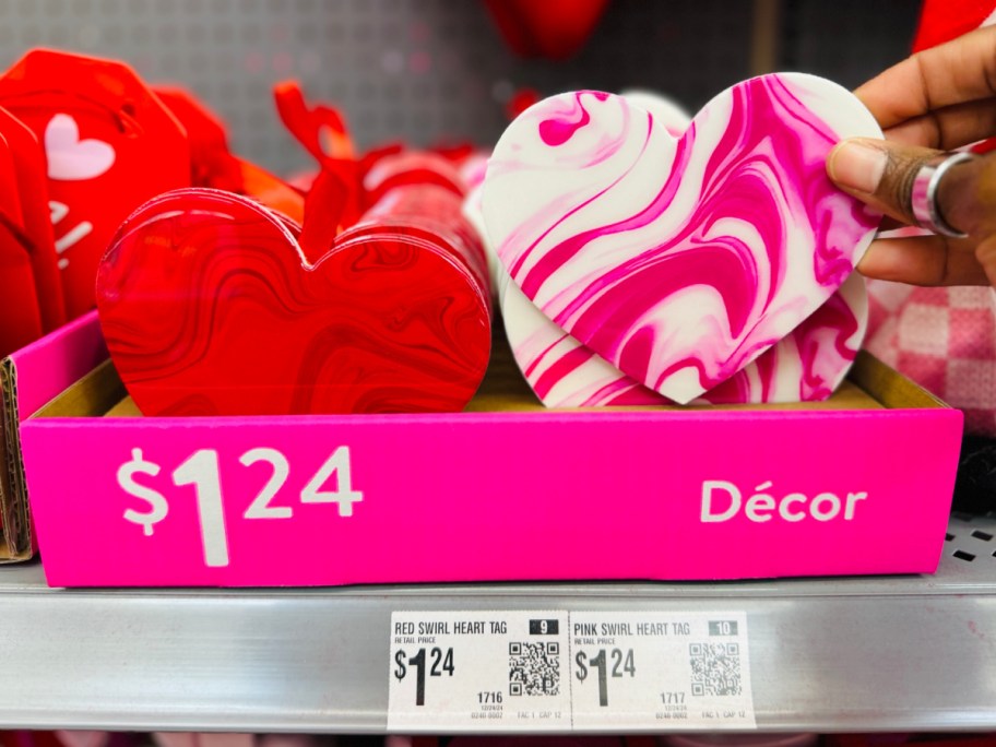Red Swirl Heart Tag Or Pink Swirl Heart Tag