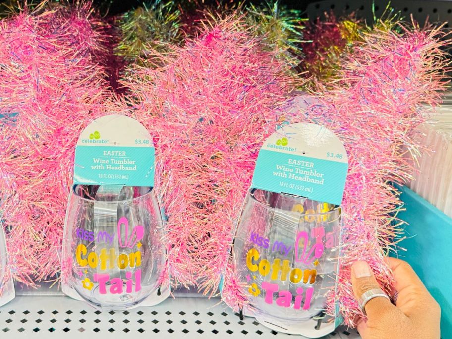 Way to Celebrate Easter Wine Tumbler w/ Headband