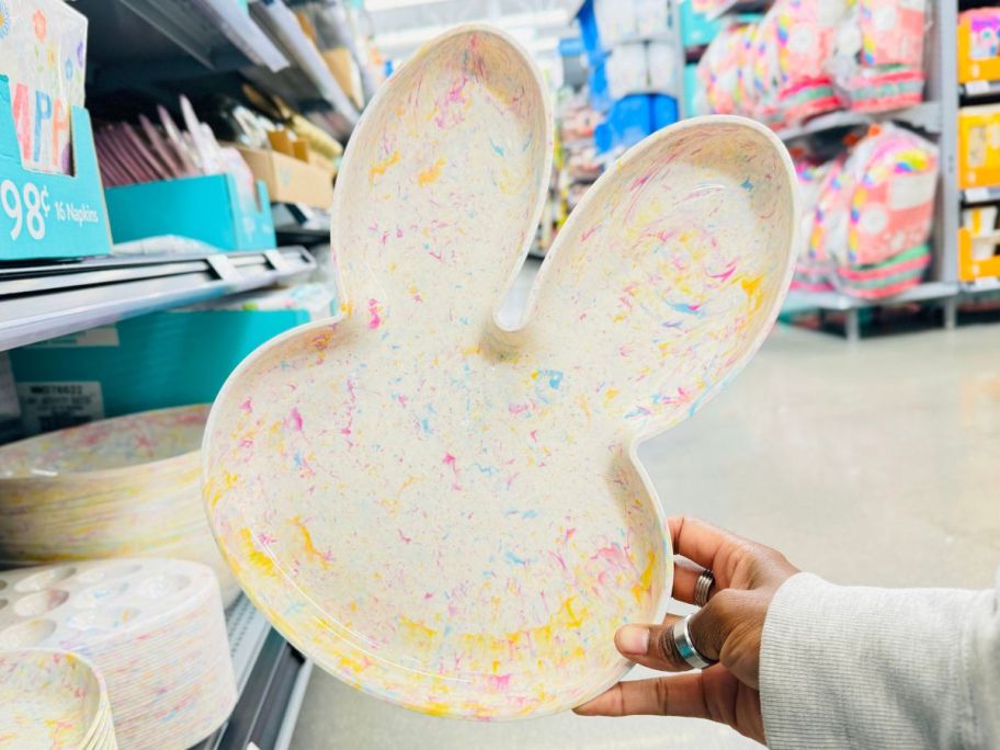 Way to Celebrate Easter Multicolor Bunny Tray