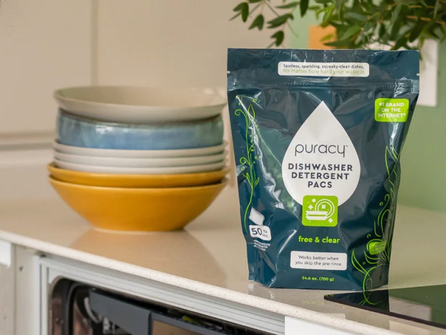 Puracy Natural Plant-Based Dishwasher Pods 50-Count $12 Shipped on Amazon