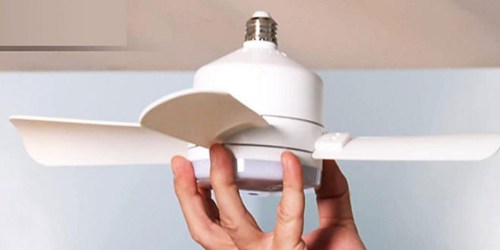 Socket Ceiling Fan Only $13.99 on Amazon (Screws In Like a Light Bulb)