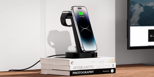 Charging Station ONLY $11 Shipped w/ Amazon Prime (Charge Your iPhone, AirPods, & Apple Watch at The Same Time!)
