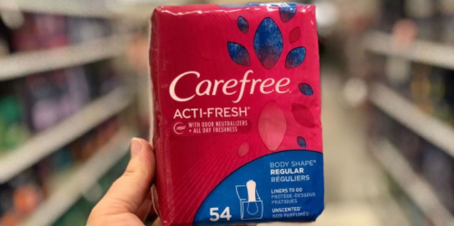 Carefree Panty Liners 54-Count Only $2.42 Shipped on Amazon
