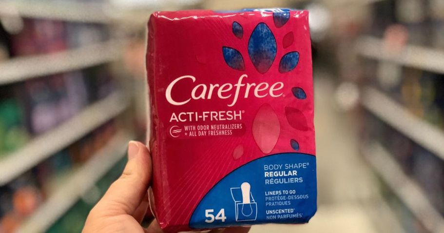 Carefree Panty Liners 54-Count Only $2.42 Shipped on Amazon