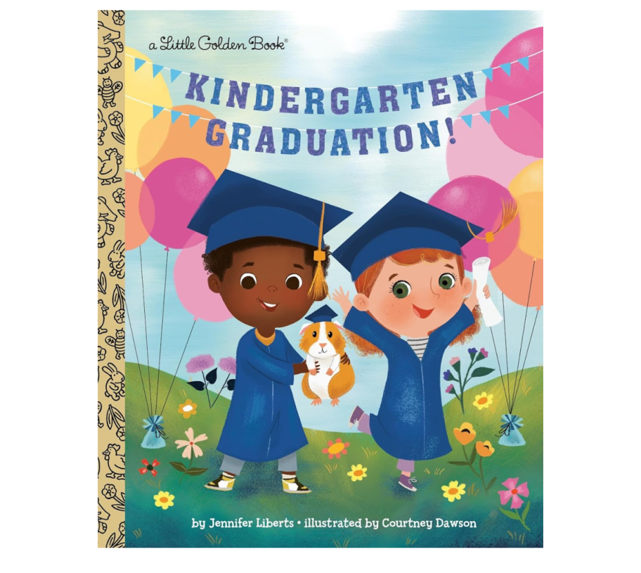 A little golden book Kindergarten graduation book which makes a nice graduation gift for a kindergartener