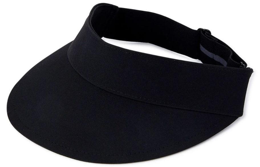 black Athletic Works Women's Polyester Stretch Visor Hat