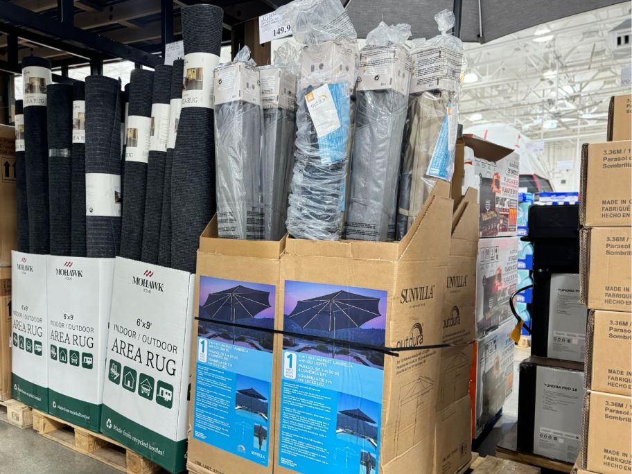 Costco 10' Round Umbrella in boxes