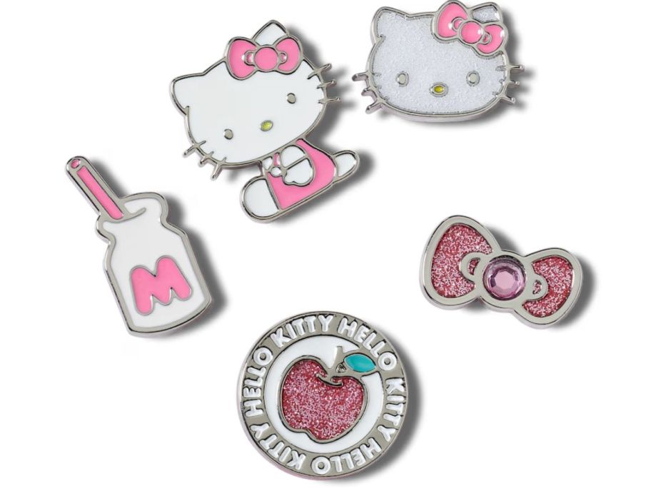 five Hello Kitty Elevated Jibbitz Charms