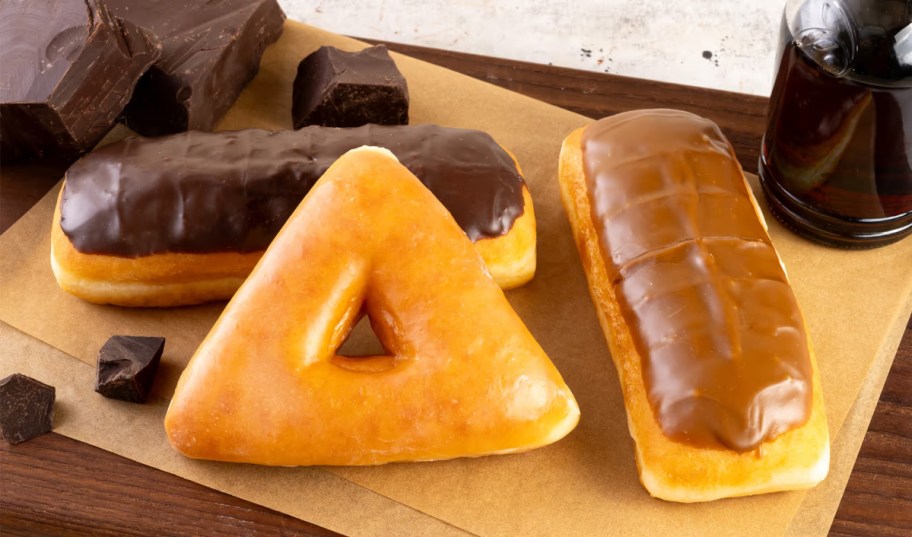 donuts on tan butcher paper