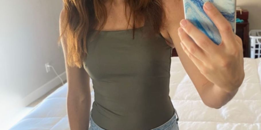 Women’s Square Neck Bodysuit Only $6.98 on Amazon (Regularly $20)