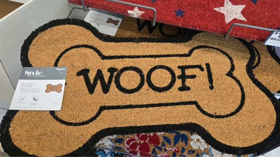 Style Selections Woof Dog Bone Doormat