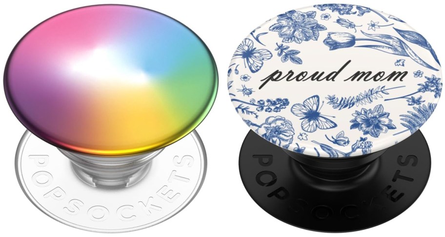 Popsocket Frosted Palette and Proud Mom Phone Grip