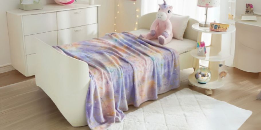 Kids Plush Pillow & Throw Blanket Set Just $7.42 on Walmart.com | 4 Cute Styles!
