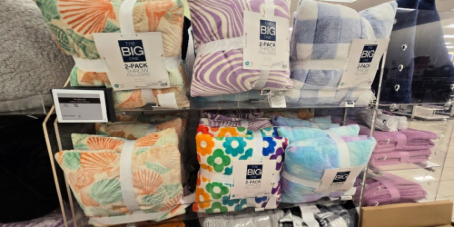 WOW! Kohl’s Big One Throw Pillow 2-Packs from $5.39 – Ends Tonight!