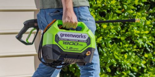 WOW! Greenworks Electric Pressure Washer $59 Shipped for Lowe’s Rewards Members (Reg. $139)