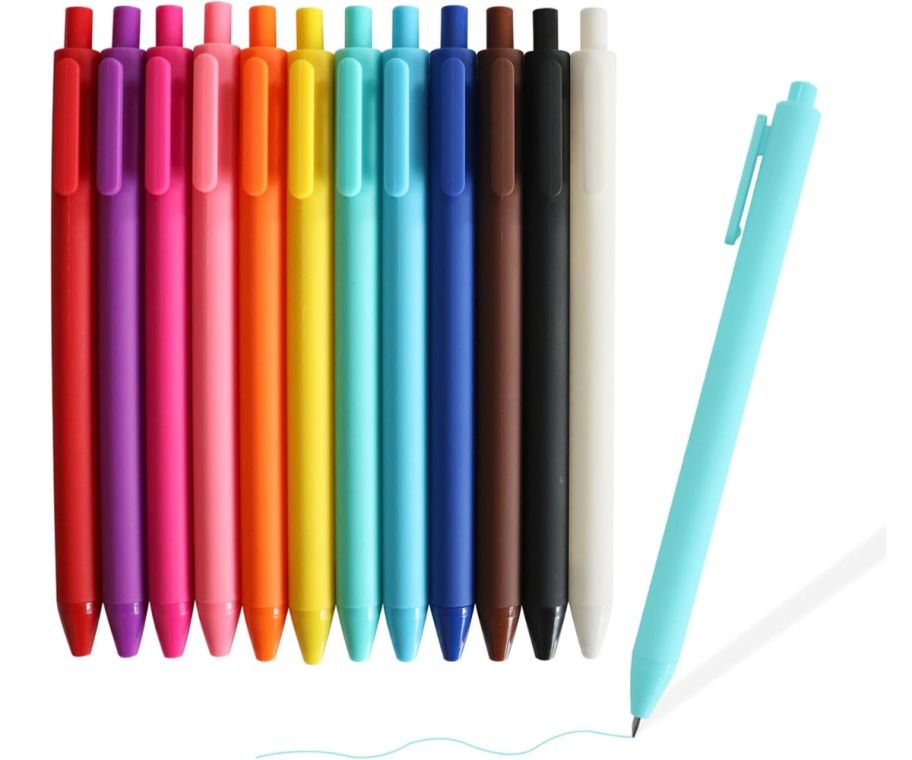  12 pack of pastel colored gel pens 