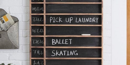 Get Over 75% Off Home Depot Wall Decor: Weekly Chalkboard Only $27.88 Shipped!